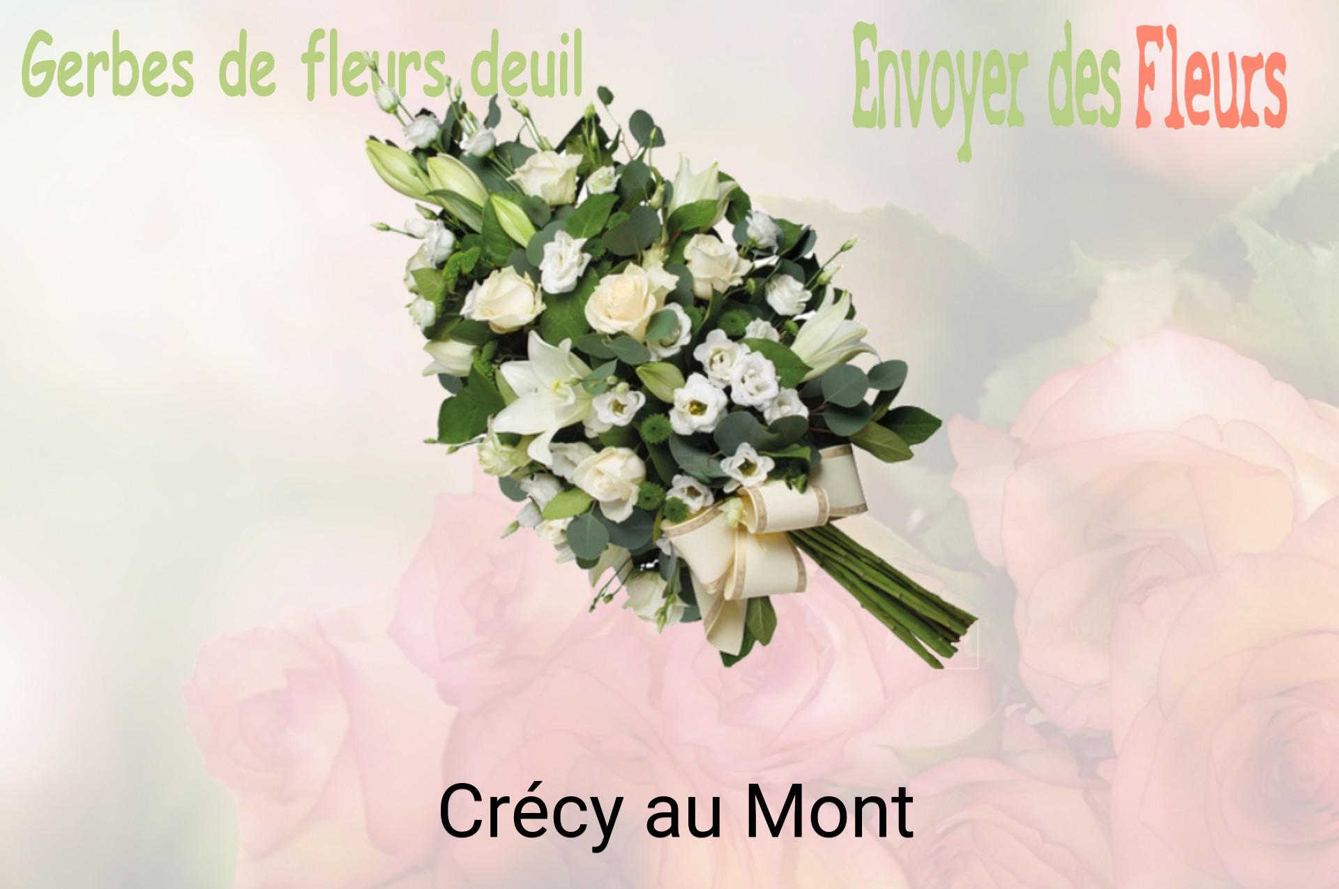 Gerbe de fleurs de deuil livrée à Crécy-au-Mont